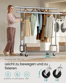 Vešiakový stojan na kolieskach HSR015E01