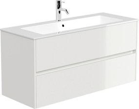 XXXLutz SKRINKA S UMÝVADLOM, biela s vysokým leskom, biela s vysokým leskom, 120/58,5/46,5 cm MID.YOU - Online Only kúpeľne - 00000D000513