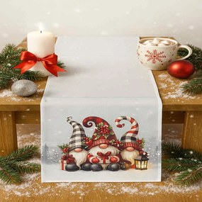 Vianočný obrus Škriatok lampáš 40x170cm TiaHome