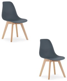 Set dvoch jedálenských stoličiek KITO bridlicový (2 ks)
