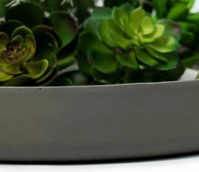 Dekoračná miska ORYVEN, sklolaminát, priemer 40 cm, beton design