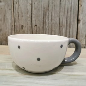 vianočný čajník s hrnčekom stromček keramika bielo šedý 11x15cm