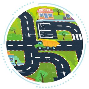 Podlahové penové Puzzle Mesto, cesty a ulice 0121