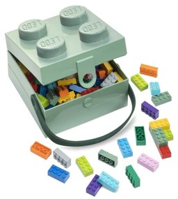 Svetlozelený úložný box s rukoväťou LEGO®