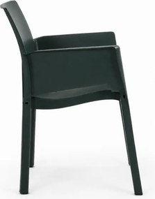 Záhradná jedálenská stolička EVELYN, tmavozelená