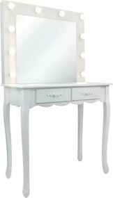 Kozmetický stolík so zrkadlom Vintage, 140 x 40 x 80 cm