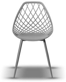 Stolička LUGO šedá - moderná, priesvitná, do kuchyne / záhrady / kaviarne