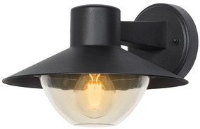 Candellux Čierne fasádne svietidlo Cosmos pre žiarovku E27 IP44 21-32249