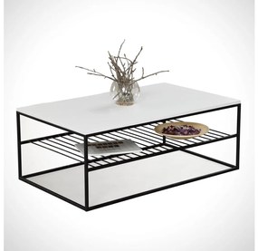 Asir Konferenčný stolík ETNA 43x95 cm biela/čierna 801CMY2836