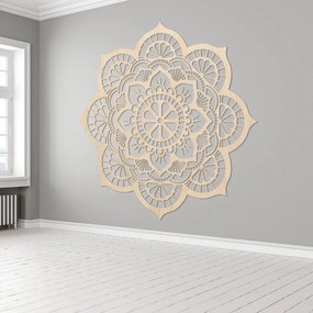 Drevená dekorácia na stenu mandala symbolika lotosový kvet I SENTOP PR0204