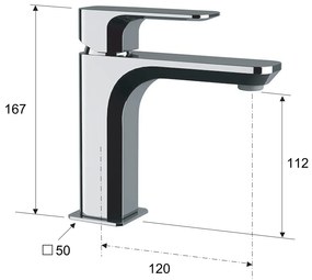 Sapho Sapho, kúpeľňový set PUNO 60, čierna matná, KSET-035