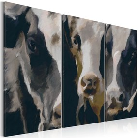 Artgeist Obraz - Piebald cow Veľkosť: 120x80, Verzia: Na talianskom plátne