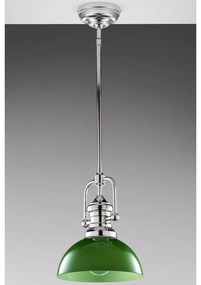 Jupiter 2071 - Luster na tyči PLATINO 1xE27/15W/230V zelená/lesklý chróm