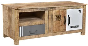 furniture-nabytek.cz - Masívny TV stolík Pune z mangového dreva, lakovaný, prírodný – 115×43×45 cm