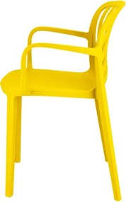 Plastová stolička FOLIA žltá