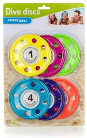 Sportwell Súprava potápacích diskov, 6 ks