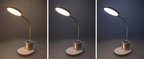 JU LED stolná lampa na čítanie, biela