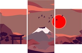 Obraz - Ilustrácie hory Fuji (90x60 cm)