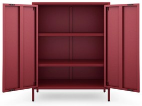 Skrinka do obývačky s policami VITO, 800 x 1015 x 400 mm, Modern: červená farba