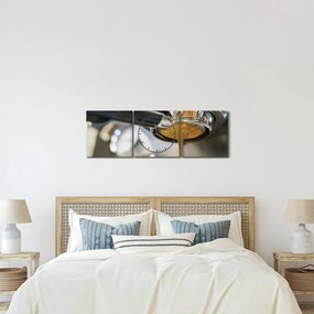 Obraz - espresso (s hodinami) (90x30 cm)