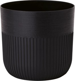 Obal na kvetináč LUCA 220 mm, hlboký, čierny*6912