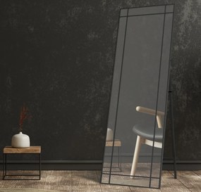 Zrkadlo v čiernom ráme Malaga, univerzálne na zavesenie/stojacie