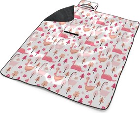 Sablio Plážová deka Ružové dinosaury: 200x140 cm