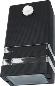 BERGE LED vonkajšie svietidlo INEZ čierne PIR - 1 x GU10 - 230V