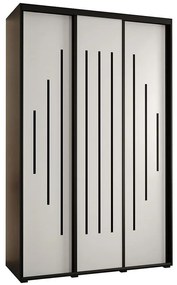 Skriňa 45 Canaris 12 180 čierna/biela/čierna