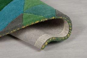 Flair Rugs 120x170 cm Ručne všívaný kusový koberec Illusion Prism Green / Multi, viacfarebná, obývacia izba