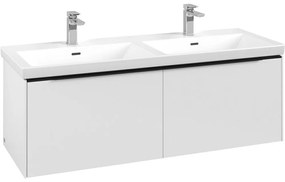 VILLEROY &amp; BOCH Subway 3.0 závesná skrinka pod dvojumývadlo, 2 zásuvky, 1272 x 478 x 429 mm, Pure White, C56701VF