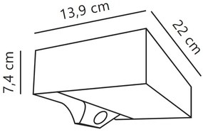 Nordlux - LED solárne nástenné svietidlo MONAY LED/5W/5V IP44 so senzorom