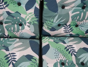 Záhradná hojdačka so sklopným sedadlom a nastaviteľnou strieškou, zelená so vzorom 8078.MONSTER