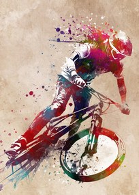 Umelecká tlač BMX sport art 31, Justyna Jaszke, (30 x 40 cm)