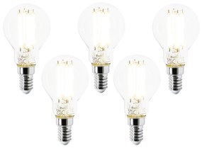 Sada 5 LED žiaroviek E14 P45 číre 2,2 W 470 lm 2700 K