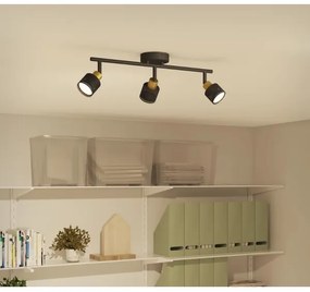 Philips - Bodové svietidlo NIALL 3xGU10/5W/230V čierna/mosadz