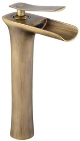Rea Laguna Antique, vysoká umývadlová batéria h-280, mosadzná, REA-B8120