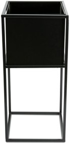 KOVOVÝ KVETINÁČ SO STOJANOM PLAIN 50X24 CM ČIERNA