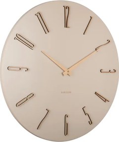 Majestátne nástenné hodiny Karlsson KA6073WH Esmerado – biele, tichý chod, 60 cm