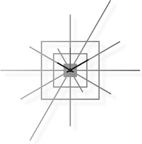 Veľké hodiny na stenu nerezové, 63x63 cm: Superstar II | atelierDSGN
