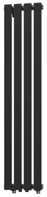 Gamma Vertical, vykurovacie teleso 296x1400 mm, 458 W, čierna matná, GMA-VERT-1400296-BK