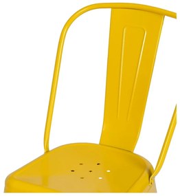 Žlté kovové jedálenské stoličky v súprave 2 ks – Ixia