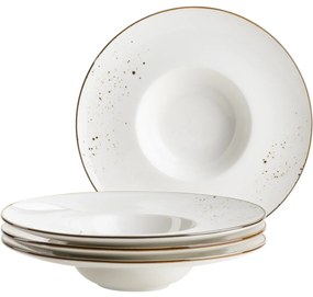 Mäser 4-dielna súprava tanierov Pintar White browndots 26 cm