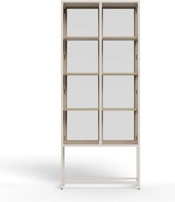 Vitrína Seaford 77x185,6 cm sivá