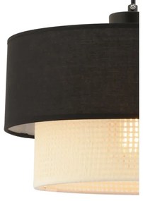 Závesný luster na kábli ECHO 1xE27/60W/230V čierna/krémová