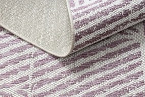 Koberec SIZAL COLOR 47176260 Línie, trojuholníky, zygzak - béžový / špinavo ružový