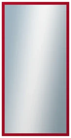 DANTIK - Zrkadlo v rámu, rozmer s rámom 50x100 cm z lišty PERLA červená lesklá (2878)