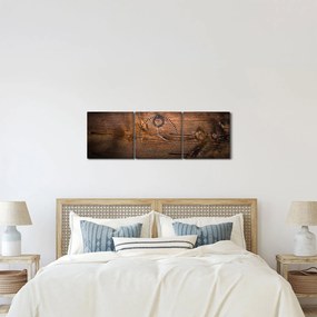 Obraz textúry dreva (s hodinami) (90x30 cm)