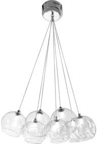 Toolight - Závesné svietidlo sklenené gule G4 25W APP560-7CP, chrómová, OSW-08236