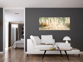 Obraz - Jazero, aquarel (120x50 cm)